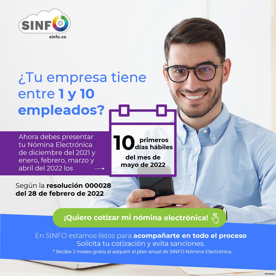 Mediante la resolución 000028, la #Dian amplió por 2da vez el plazo para que los responsables que tengan de uno (1) hasta diez (10) #empleados puedan generar y tramitar el documento soporte de #nóminaelectrónica en #pymes. ¡Cotiza la tuya!
✅Nuevas fechas: sinfo.co/dian-modifica-…
