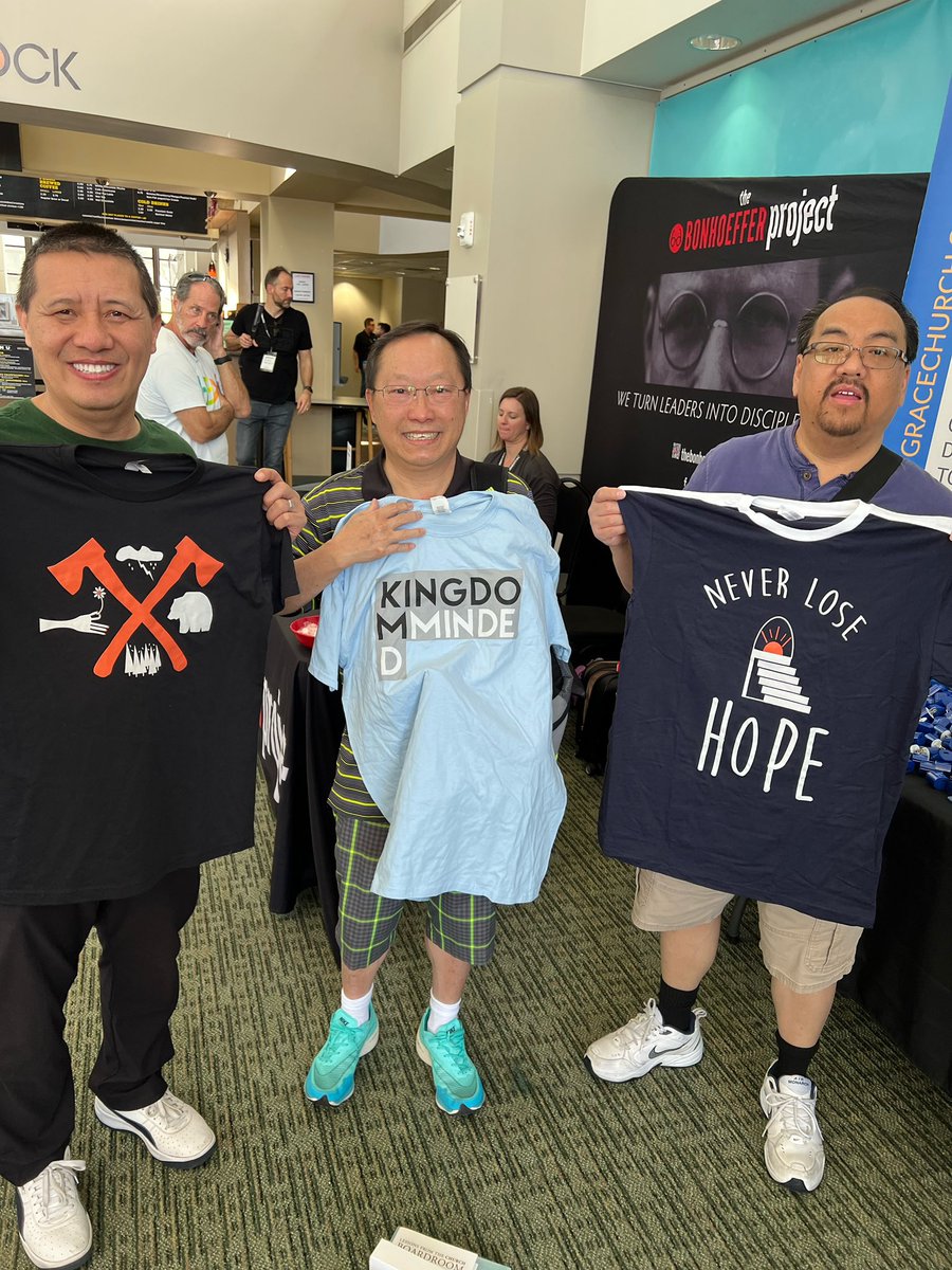 Stop by our booth for some church planting convo and snag some free swag like these WI pastors <a href="/churchplanting/">The Master's Frontiers</a> #exponential #exponential22 #churchplanting