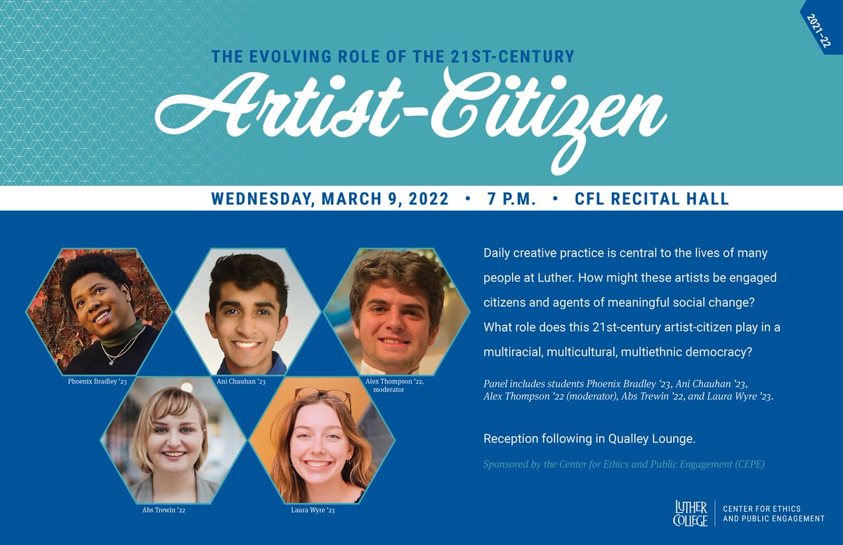LC_English_Dept's tweet photo. Look at this great CEPE event coming up on Wednesday! We know our English enthusiasts and creative writers have a lot to say about this topic! @luthercollege https://t.co/ob6Unqzrru