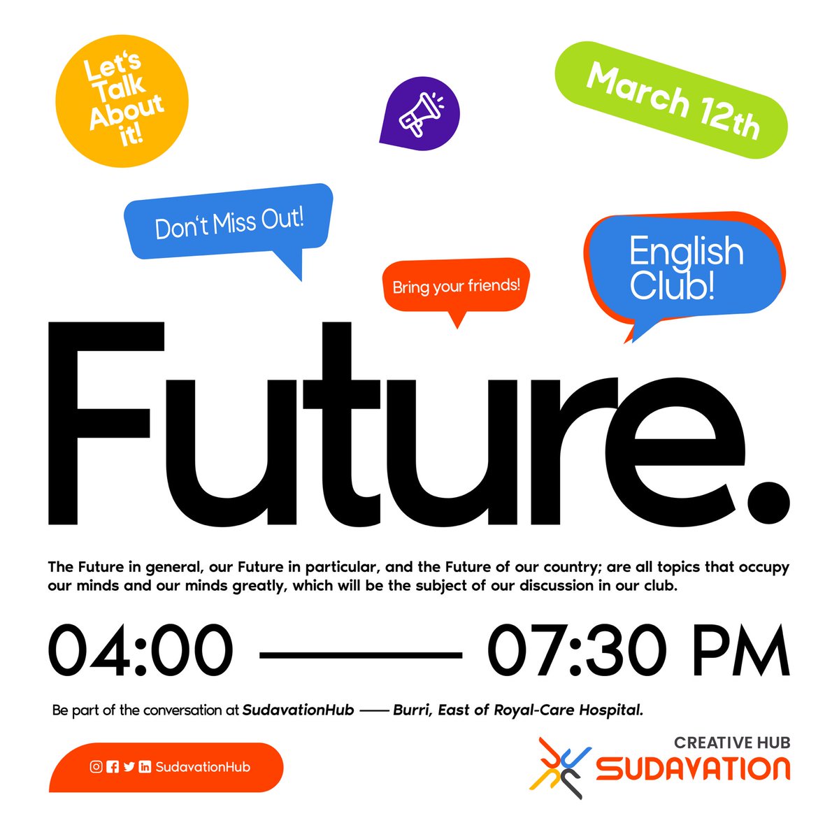 SudavationHub's tweet photo. As we continue our youth development journey at Sudavation Creative Hub, we are extremely excited to announce the opening of our Sudavation English Club.⏬ https://t.co/IZVgEPCEG8