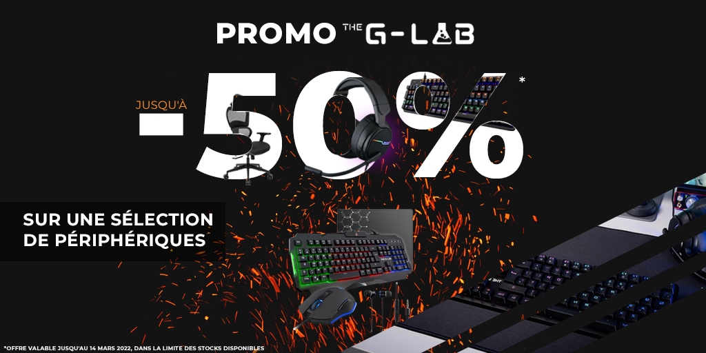 cybertek_fr's tweet photo. 🖥️ Promo The G-LAB 🖥️
Jusqu'à -50% sur une sélection de périphériques @TheGLabFrance 🎧🖱️
Claviers, souris, casques, etc. Trouvez votre bonheur avec des produits de qualité 🔥
Ça se passe ici 👉 https://t.co/w42ChCbe3B
#PROMO #THEGLAB #PERIPHERIQUES #CASQUES #CLAVIERS #SOURIS https://t.co/b716z7ePI6