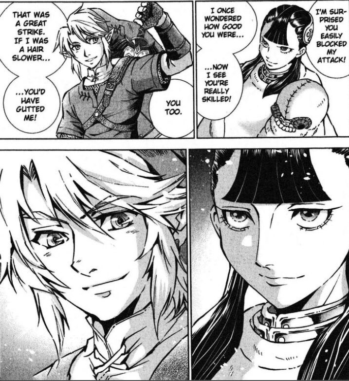 Link                                     Ashei

                          🤝
              bonding over their
         ability to kill each other
                 if they wanted 