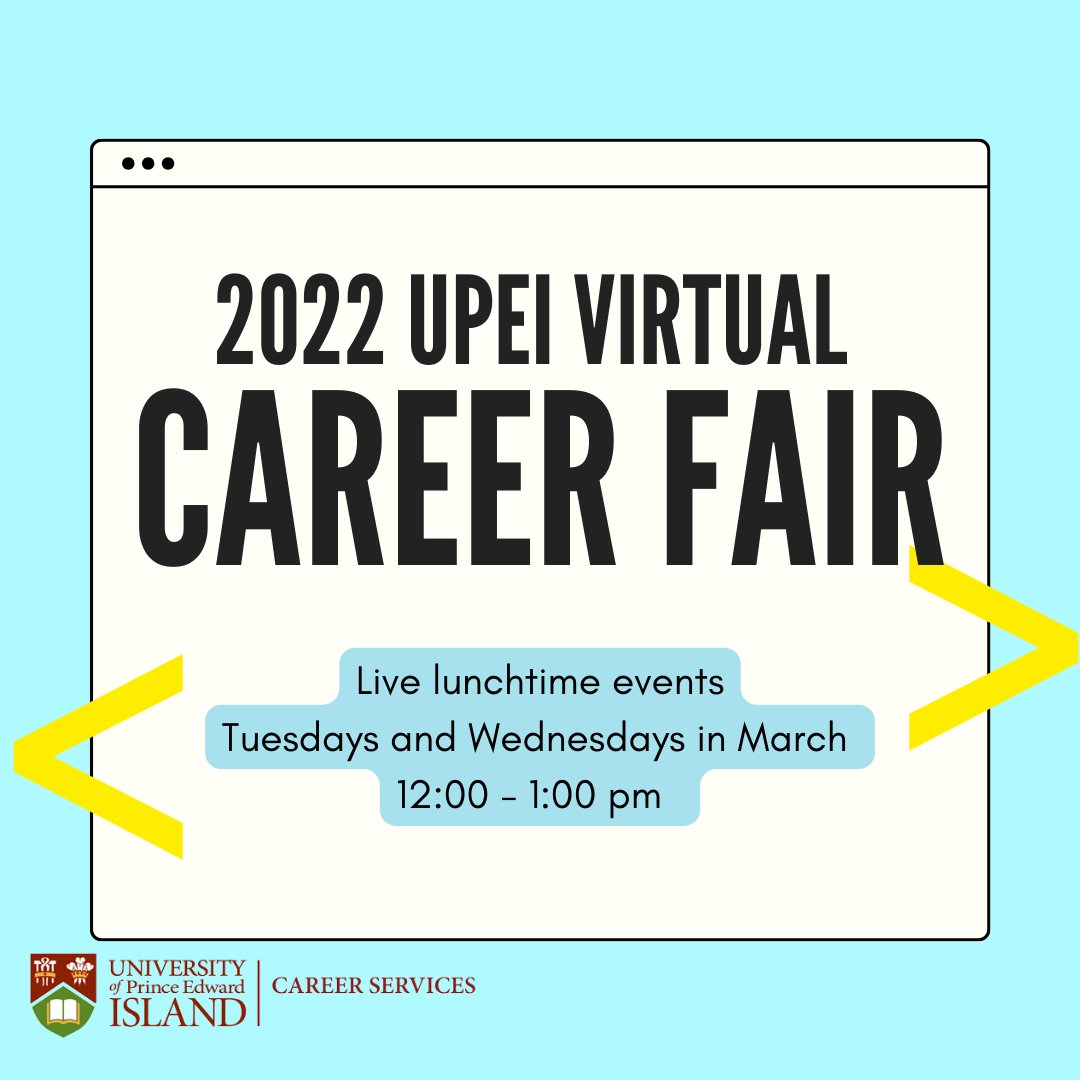 ExEdUPEI's tweet photo. Are you a UPEI student or recent grad looking for work? Don't miss our series of Career Fair events happening throughout March! https://t.co/hO6EtcAVQ3 https://t.co/IMdI61TJI4