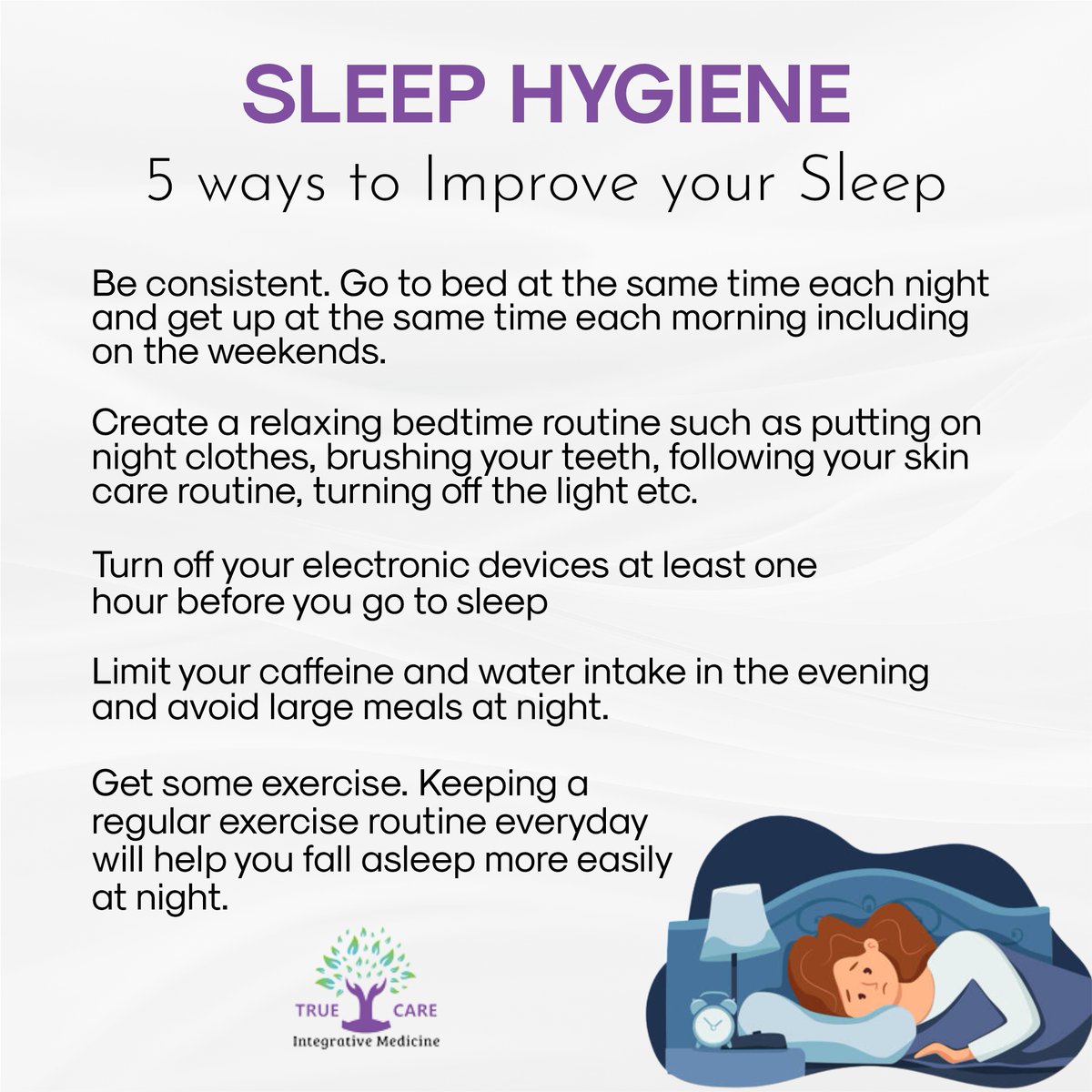TruecareMedici1's tweet photo. Have you noticed how your whole day goes to waste when you haven't had a proper, relaxing night’s sleep?
.
Good sleep is crucial for your mental &amp; physical health and it also has a huge impact on your quality of life.
-----
🌐 https://t.co/DjoRE1AjkK
.
#truecaremedicine https://t.co/rYJOTc6jfg