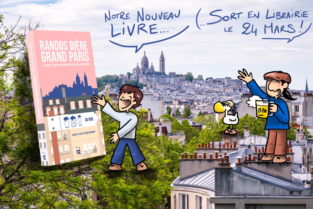 Shoesyourpath's tweet photo. Voilà voilà voilà, c'est officiel : notre nouveau livre, le guide #RandosBiere #GrandParis, sort le 24 mars en librairie 🥳
On vous y fera (re)découvrir,  à pieds, les merveilles de #Paris et sa région et ses délicieuses #Bières artisanales 🍺 https://t.co/6sIwMh09GA