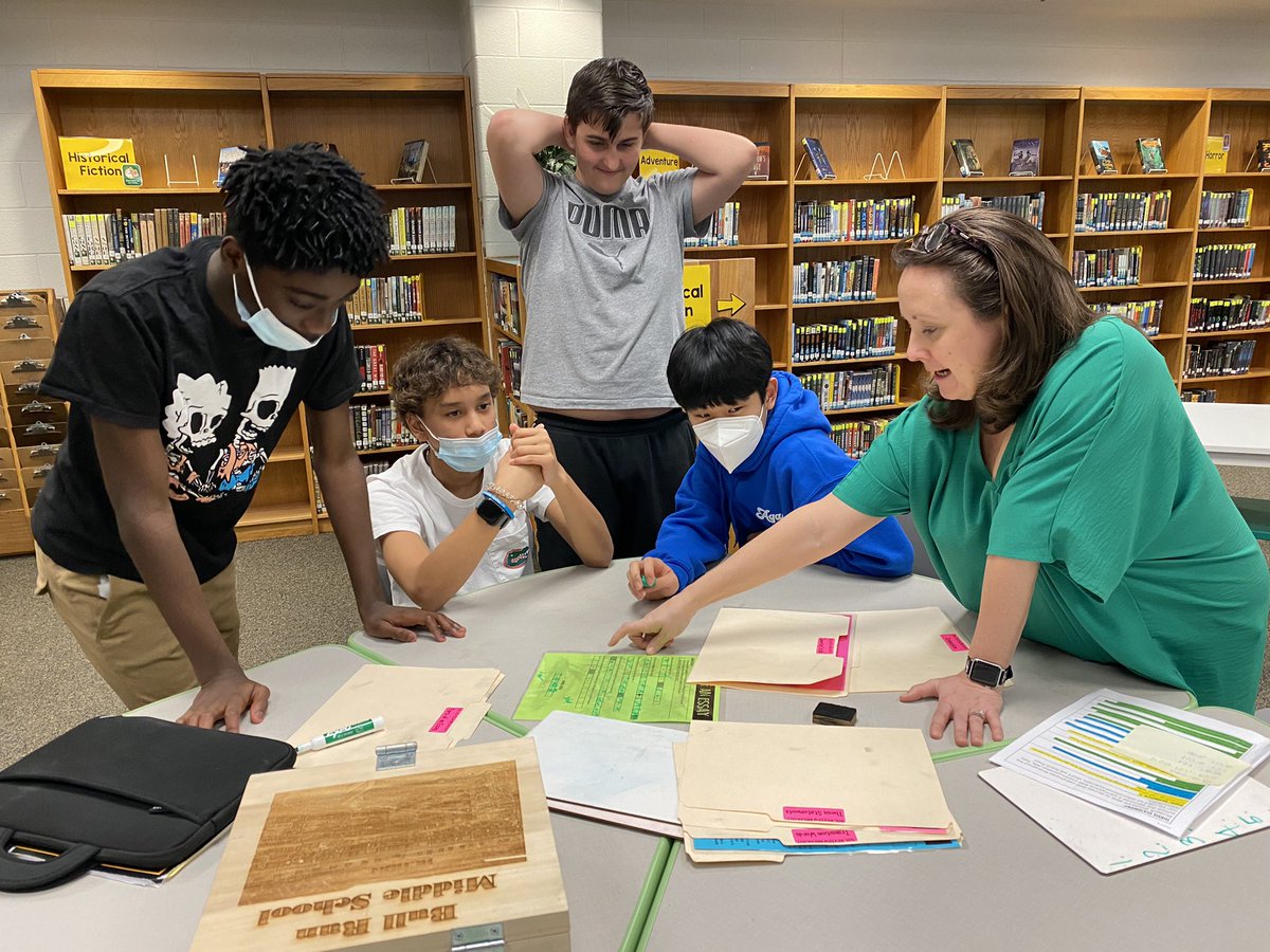BRMSreads's tweet photo. #BreakoutBoxes Our 8th grade LA classes will be practicing their SOL writing skills this week in the library. Classes will be working in groups to solve writing challenges, find the lock codes and breakout of the box!
@BullRunMS #PWCSLibraries https://t.co/RQopwrJO2O