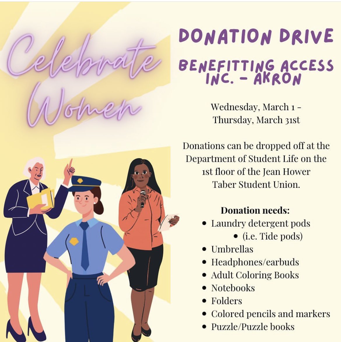 #WomensHistoryMonth is in full swing here at UA! Check the photos below for what <a href="/UA_ACP/">UA Campus Programs</a> has planned for the rest of the month. 💙 

For more details, check our WHM website: uakron.edu/studentlife/in…