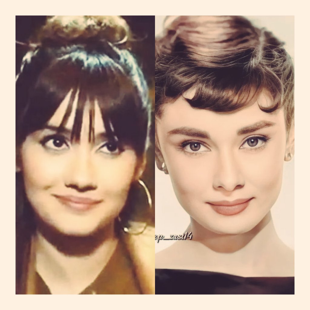 Pavlonya1's tweet photo. Gözler farklı yere baksada onların benzerliği yüzlerindeki,gözlerindeki o güzel ifade #Sevrey #SevdaErginci 💦🤍
#AudreyHepburn 💦🤍 https://t.co/A2duzraE73