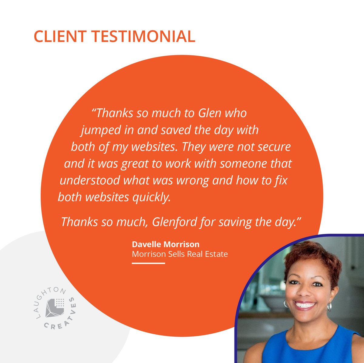 LCreatves's tweet photo. #ClientTestimonial "Thanks so much to Glen who jumped in and saved the day with both of my websites.
Thanks so much, Glenford for saving the day."
@DavelleMorrison

#brandidentitydesign
#brandidentity
#branddesign
#websitedesign
#websitedevelopment https://t.co/erx2NvMJqg