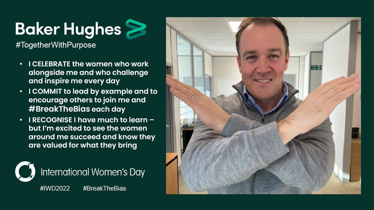 FindlayAnderson's tweet photo. Tomorrow is International Women's Day. We all walk with unconscious bias. But I love working in a company which values diversity, strives to be better and celebrates the women who achieve great things in our midst each day. #IWD2022 #wearebakerhughes #DiversityPowersInnovation https://t.co/axPeLDF7Qf
