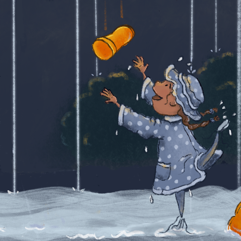 CayCreates's tweet image. This kid can't wait for her own boots from Riley's marvellous (but garage trashing) rain boot making machine. Character from a piece for @svslearn 's  Feb prompt.

#svslearn #rain #rainboot #digitalart #kidlitart #illustrator #westcoast #rainfall #splash

cayleencreates.com/2022/03/07/ril…