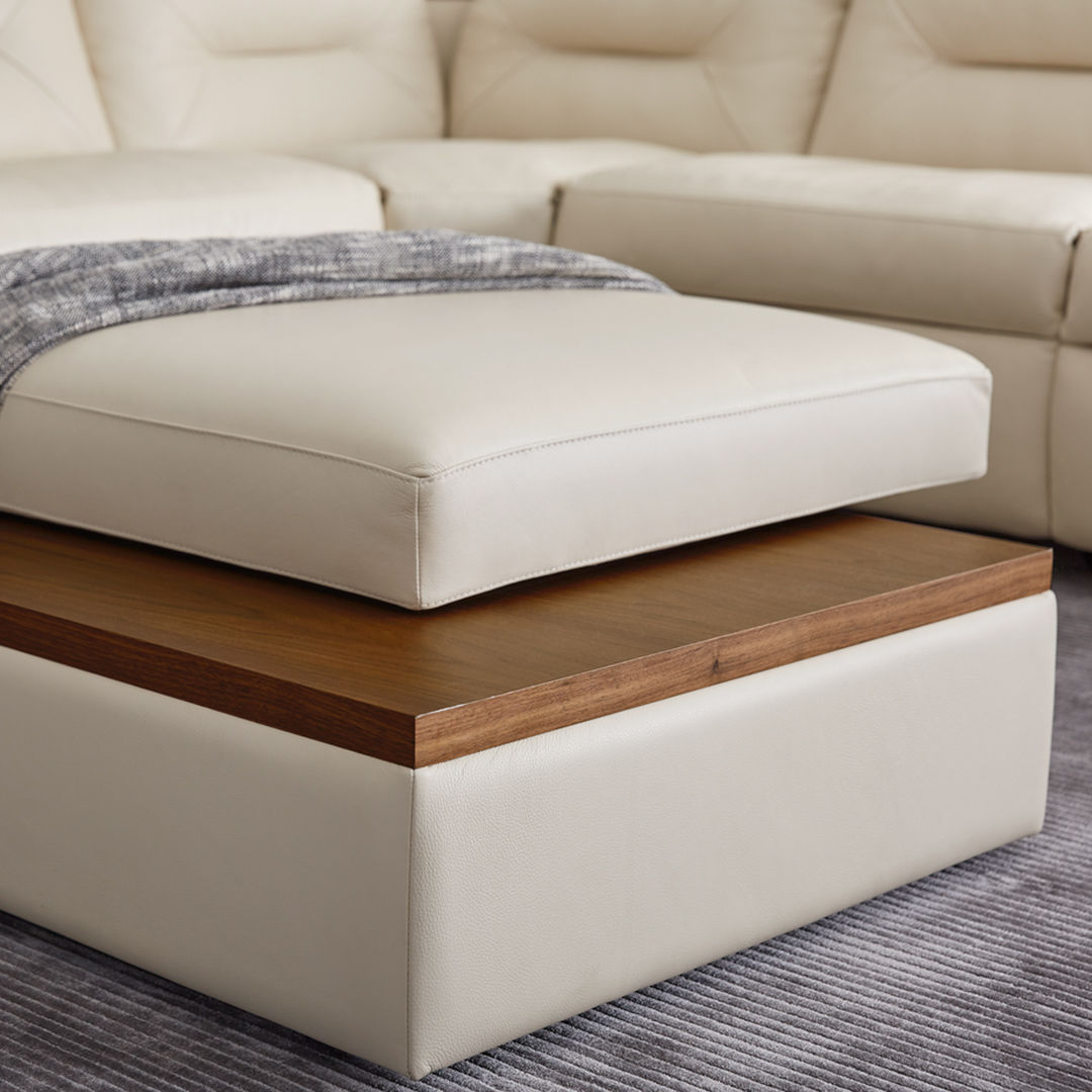 Who doesn't love furniture with hidden features?

The Apex ottoman swivels to reveal a table top surface for your morning cup of coffee.