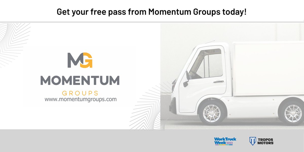 Tropos Motors and <a href="/MOMENTUMGRPS/">MOMENTUMGROUPS</a> will see you in Booth 5661 at #WTW2022 at the Indiana Convention Center. Visit momentumgroups.com/news-work-truc… for more information and access to your FREE guest pass.