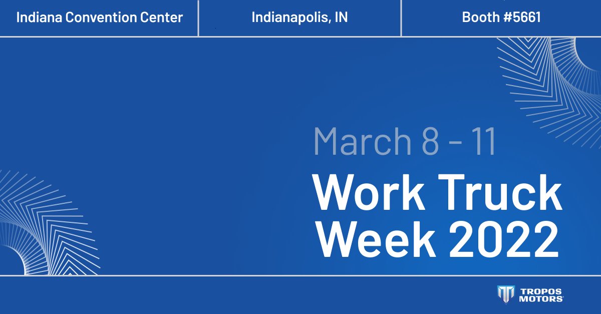 Tropos Motors is happy to announce our attendance at Work Truck Week 2022 to show you what our ABLE™ vehicle platform is capable of. Come say hi at #WTW2022. Visit troposmotors.com or email info@tropostech.com to schedule a chat today. #zeroemissions #EVfleets