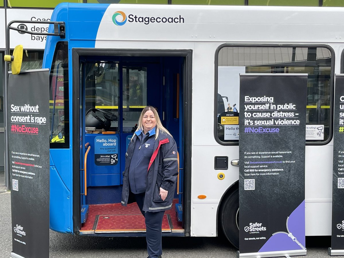 MariaMuggridge's tweet photo. Feel part of the team now! Great morning at the launch of the #SaferStreetsLiverpool thanks Mandy &amp; Nicky @StagecoachMCSL @TravelsafeS @Merseytravel https://t.co/3Vk4x8UuhO