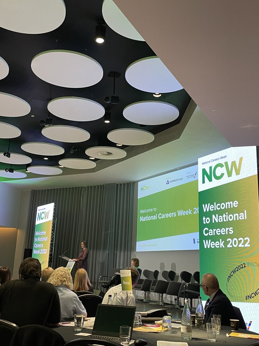 slwareham's tweet photo. Fantastic day at the launch of #NCW2022 @CareersWeek wonderfully followed by the Regional Careers Leader meeting, all wonderfully organised by @northeastlep. It was a pleasure to talk about the importance of how we use LMI in school &amp; to hear our amazing students #ceiag #careers https://t.co/i2KSKW9IVo