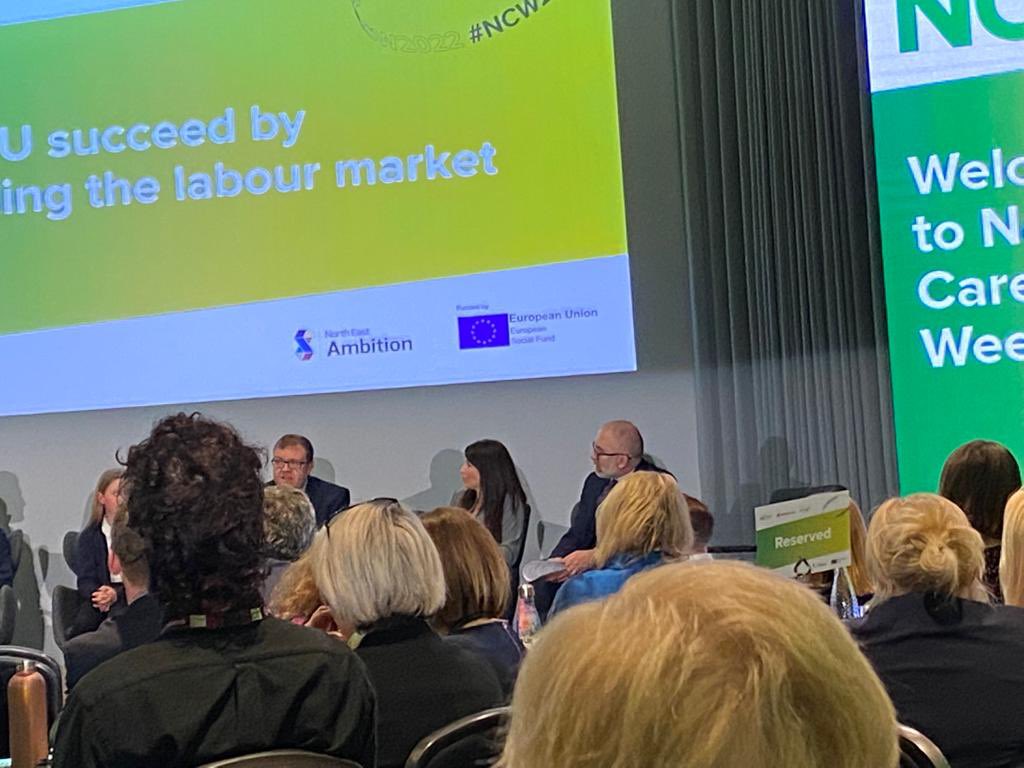 slwareham's tweet photo. Fantastic day at the launch of #NCW2022 @CareersWeek wonderfully followed by the Regional Careers Leader meeting, all wonderfully organised by @northeastlep. It was a pleasure to talk about the importance of how we use LMI in school &amp; to hear our amazing students #ceiag #careers https://t.co/i2KSKW9IVo