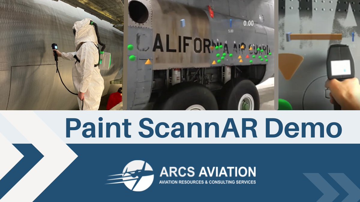 ARCS has successfully completed the Phase II Option contract with the @airforcerso! Check out our latest News Article, and watch the video for a demonstration of the Paint ScannAR System here: arcsaviation.com/news/

#DoD #AugmentedReality #AR #aviation #maintenance