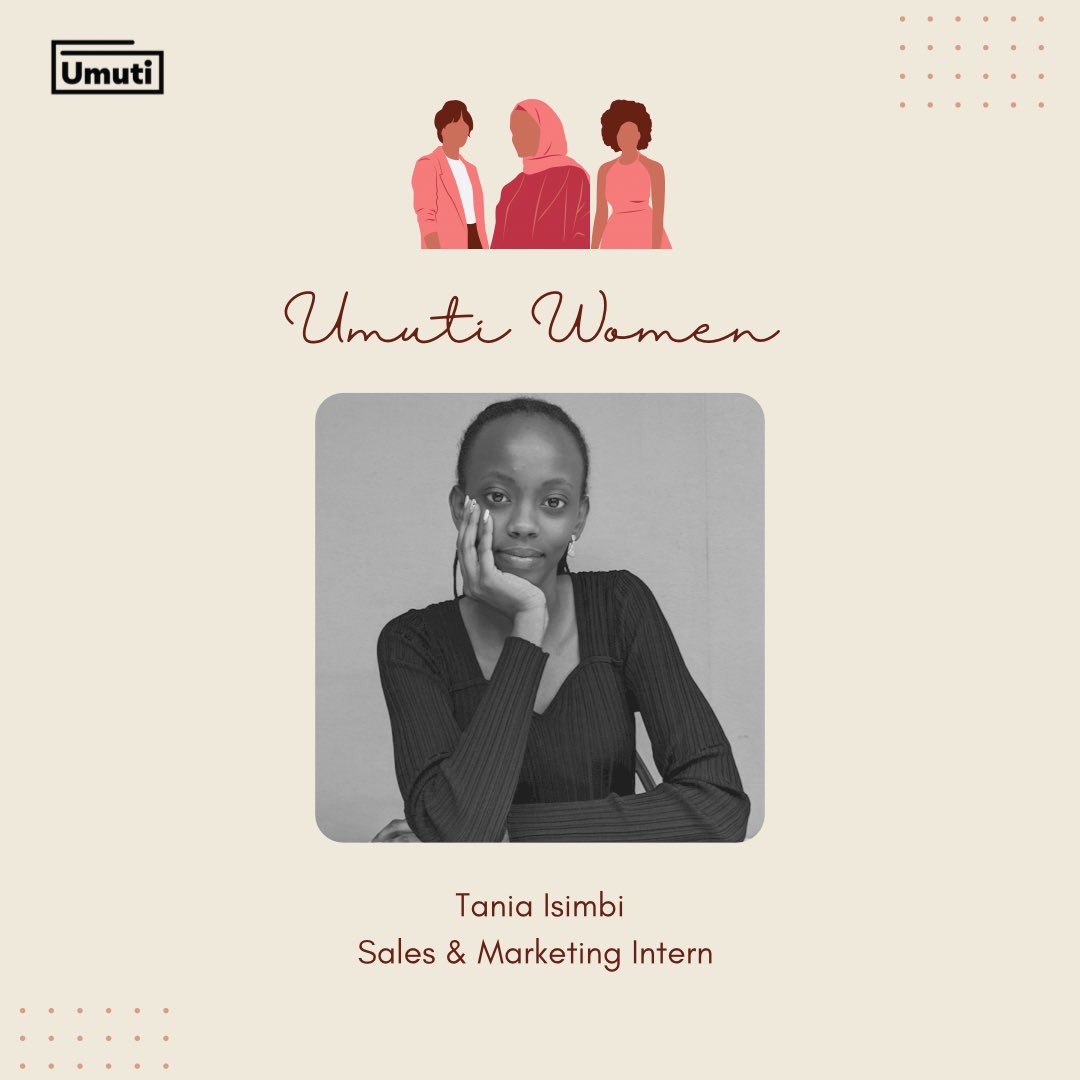 UMUTI_RW's tweet photo. Tania Isimbi is passionate about Int’l development. She is an intern in the sales and marketing department. Tania believes that sales and marketing are not only a fundamental part of business excellency, but are also the building blocks of a company’s direction and more.
#IWD2022 https://t.co/oI5RgfN16W
