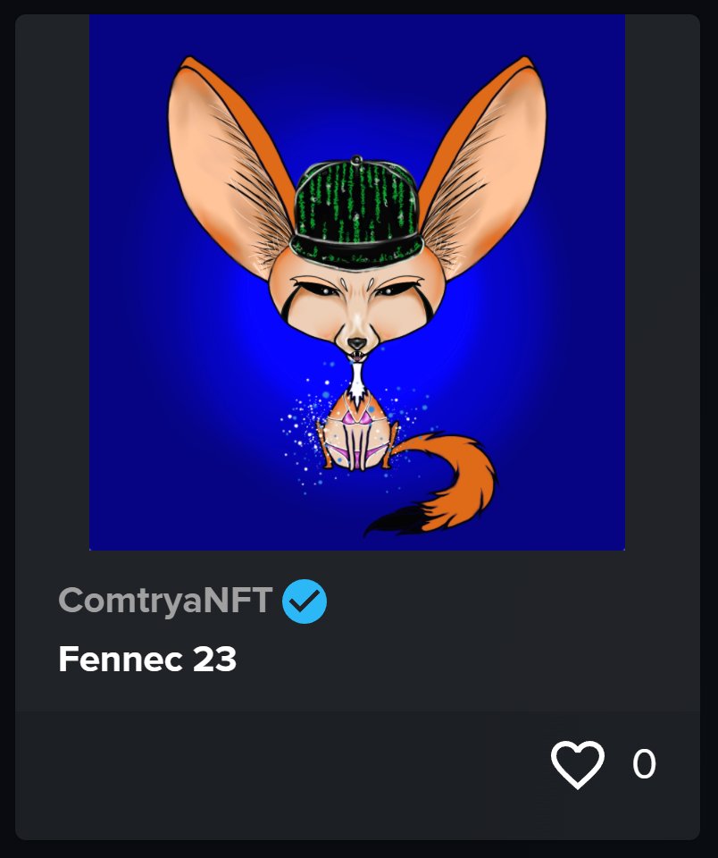 ComtryaNFT's tweet photo. 🚨 🚨 NFT Giveaway 🚨 🚨
We are giving 5 Fennec Fox NFT to the Elastos Community $ela #elastos

Check Fennec Fox 1 to 100 on @elacityofficial

We are giving Fennec #23 // #29 // #58 // #71 // #84

Like and retweet this tweet
Winners will be reveal on Saturday 12th March https://t.co/rACM5FLsA0