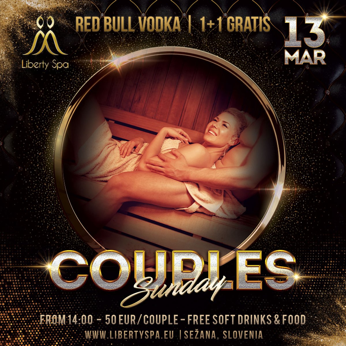 LibertySpa_eu's tweet photo. Join us this Sunday, which is for couples only. Enjoy food, drinks, saunas and playrooms.
#couplesonly #wellness #spa #centrobenessere #relax #bagnoturco #friuliveneziagiulia #friuli https://t.co/EoG9GTKqpo
