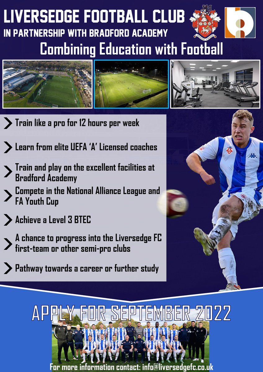 Liversedge_FC's tweet photo. 💬 "This programme is a huge step forward, not just for our club or the college, but for young players in the region"

📰 Read more about the Liversedge FC Academy, launching for September 2022 in partnership with Bradford Academy:
https://t.co/LSWU8eUjGS https://t.co/B3rtjT0BOd