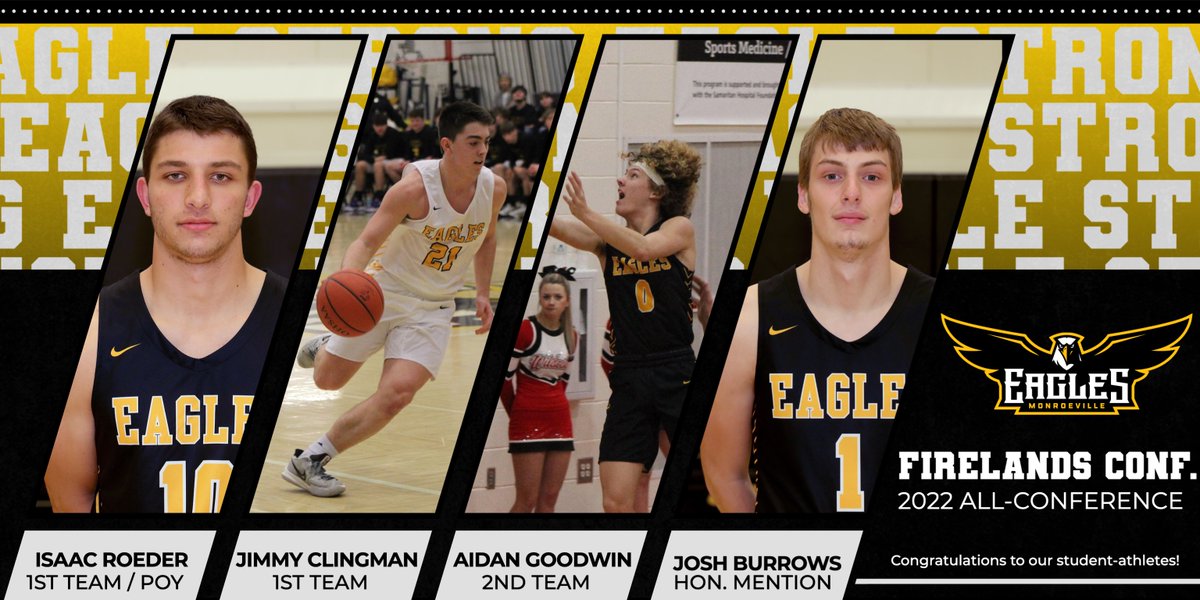 mhsgoeagles's tweet photo. CONGRATULATIONS TO OUR BOYS BASKETBALL FIRELANDS CONFERENCE ALL CONFERENCE SELECTIONS AND TO ISAAC ROEDER FOR BEING FIRELANDS CONFERENCE PLAYER OF THE YEAR. https://t.co/n0KEHzXvRl