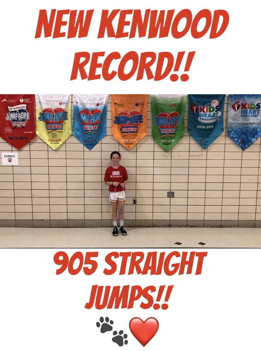 Congratulations to Hailey Trumbull who just broke our previous record of 555 straight jumps set in 2021!! 🐾 #JumpRopeForHeart