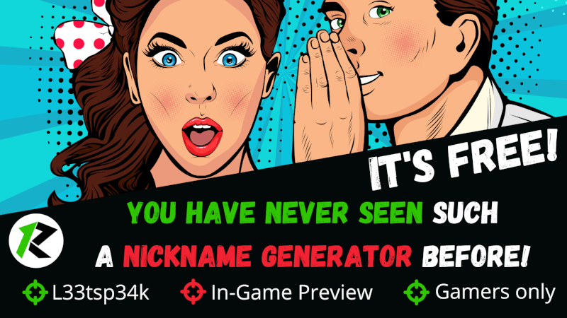 We are proud to present a new free tool on RaiseYourSkillz. If you need ideas for a new nickname, come over. 🥳

Some unique features:
➡️Preview In-Game
➡️L33tsp34k (hardcore)
➡️Specialized for Gamers

What are you waiting for?
raiseyourskillz.com/nickname-gener…

#gamingcommunity #gamer