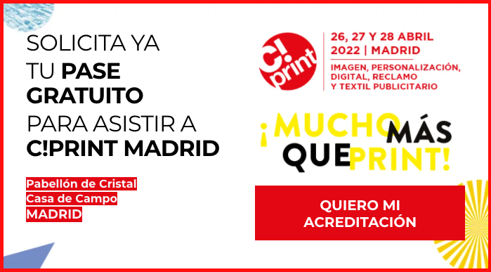 CPrint_Madrid's tweet photo. 🎫 𝗦𝗢𝗟𝗜𝗖𝗜𝗧𝗔 𝗧𝗨 𝗣𝗔𝗦𝗘 𝗚𝗥𝗔𝗧𝗨𝗜𝗧𝗢
¡Visita #CPrintMadrid2022⚡️, la feria de #impresióndigital #comunicaciónvisual, #personalización, #reclamo y #textil publicitario, 📆 26-27-28 abril en Madrid!
➡ https://t.co/FGnAKOdHn7
#CPrint #muchomásqueprint #cwrap #covering https://t.co/xrK3xXH2fe