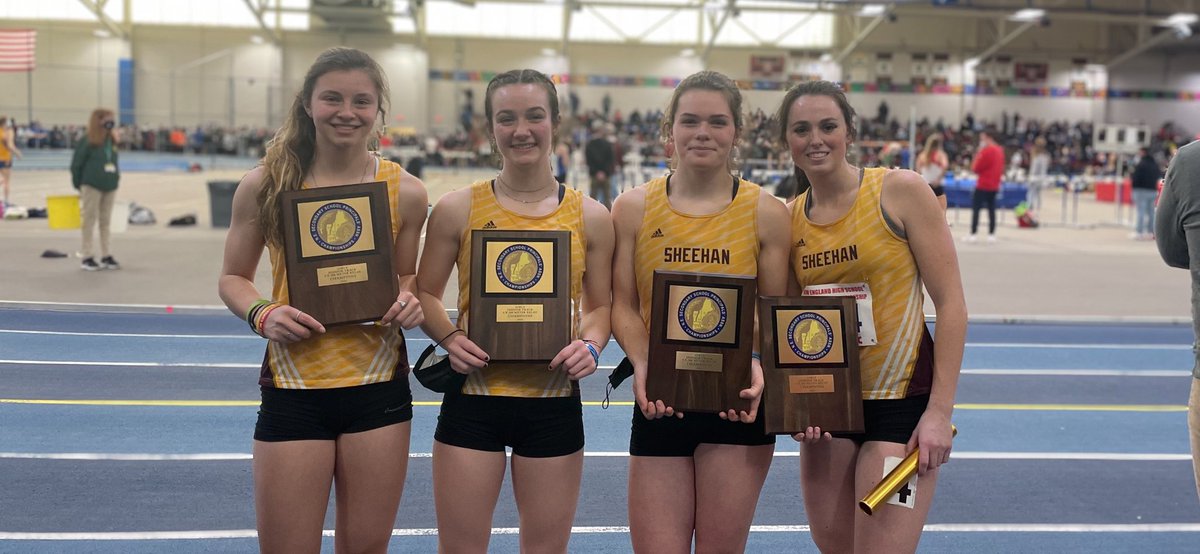 CoachNoz's tweet photo. So we did a thing on Saturday. @LadyTitanTrack won the 4x200m at the New England Championships with a time of 1:44.04, the 9th fastest time in CT history. #LionMode #MTSTF #BrickByBrick #OneMoreRace https://t.co/kzrObVFgRs
