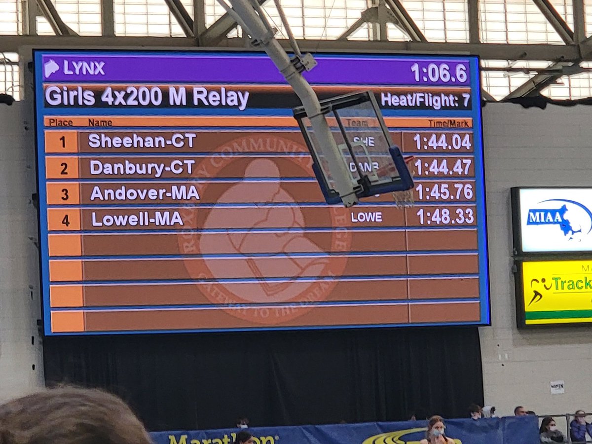CoachNoz's tweet photo. So we did a thing on Saturday. @LadyTitanTrack won the 4x200m at the New England Championships with a time of 1:44.04, the 9th fastest time in CT history. #LionMode #MTSTF #BrickByBrick #OneMoreRace https://t.co/kzrObVFgRs