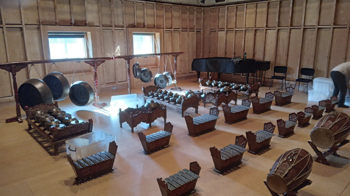 Just preparing to be part of the wonderful <a href="/BrittenPears/">Britten Pears Arts</a> "Celebration" festival week at <a href="/SnapeMaltings/">Snape Maltings</a>. We're very proud to be introducing our Javanese Gamelan to as many of the participating students as possible. Mesmerising music-making in a very special space.
