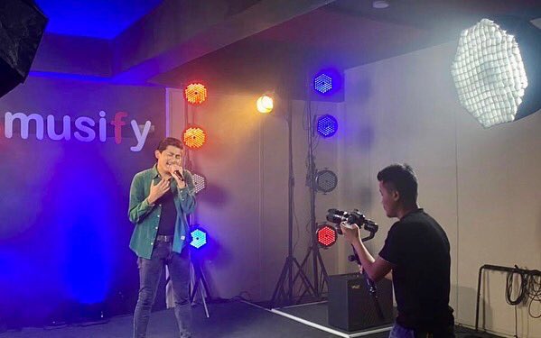 TafmaNagaland's tweet photo. Video project for the Top winners of the ‘Voice of TaFMA’ underway at Musify, RCEMPA. 

TaFMA is grateful to @HindusthanR &amp; @DolbyIn for their support. https://t.co/zYT4kZQziT