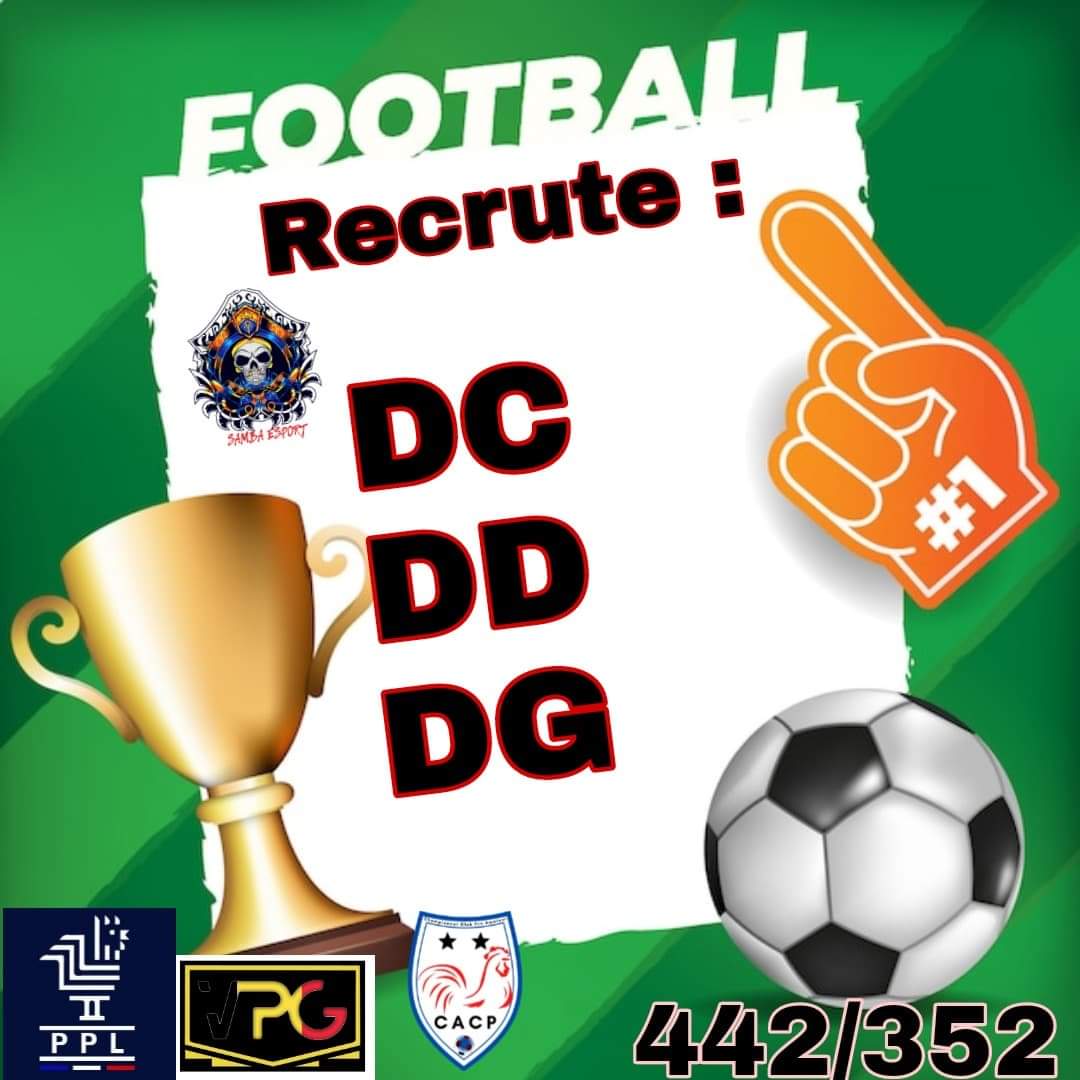 Bonjour a tous le club <a href="/SambaEsport/">S A M B A</a> continue son recrutement pour la prochaine saison voici les postes recherché . Contacter moi en mp pour plus d'informations . Merci d'avance