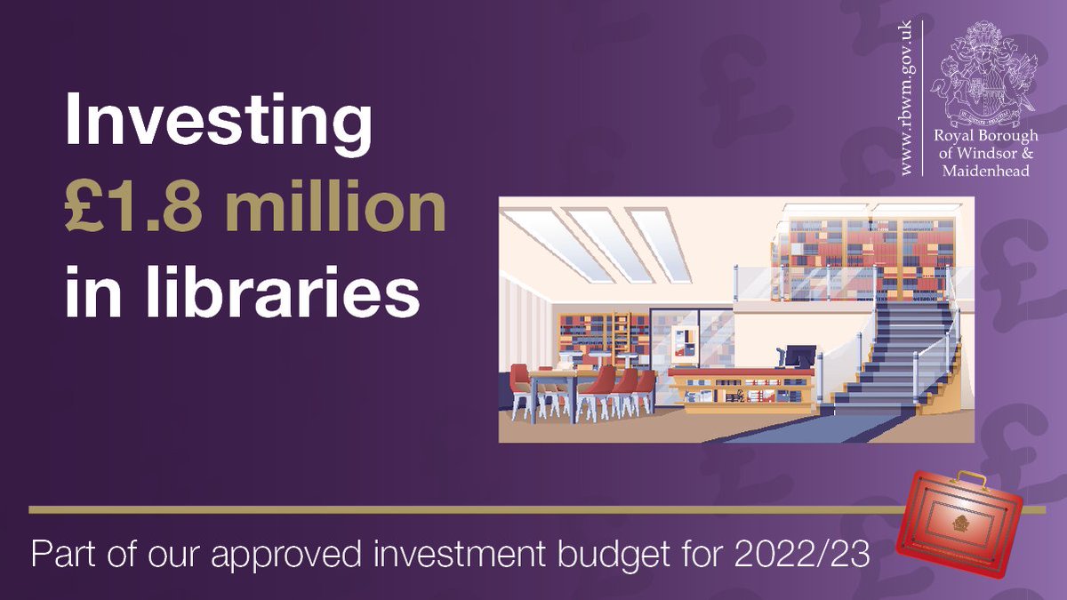 RBWM's tweet image. We continue to work with communities to deliver a sustainable and accessible library service that meets residents’ needs. We are investing £1.8 million in the 2022/23 budget.
#RBWMbudget #knowthenumbers