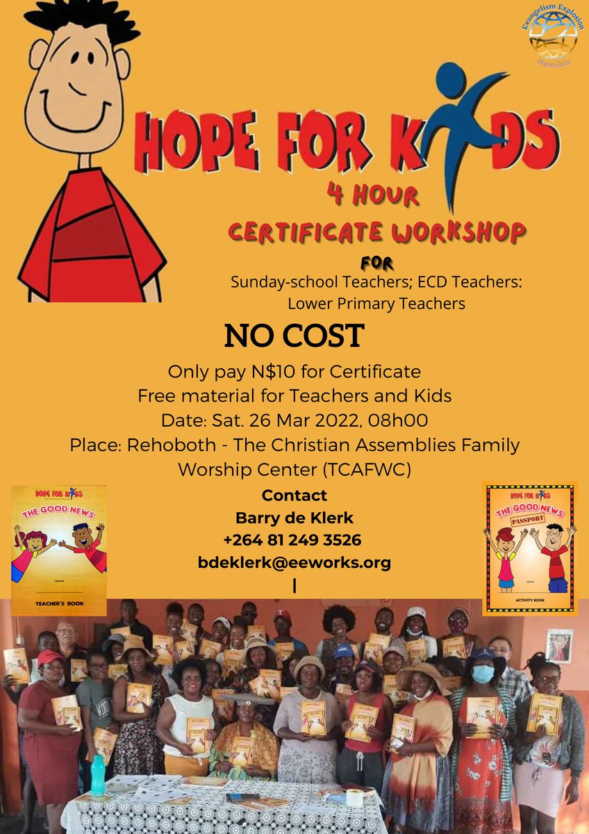 BarrydeKlerk22's tweet photo. Rehoboth we'll be visiting you soon. Book your seats now, because we have limited seating available. Email or WhatsApp Pastor Barry to book your seat.

#training #Rehoboth #Gospel https://t.co/42rF0Papld