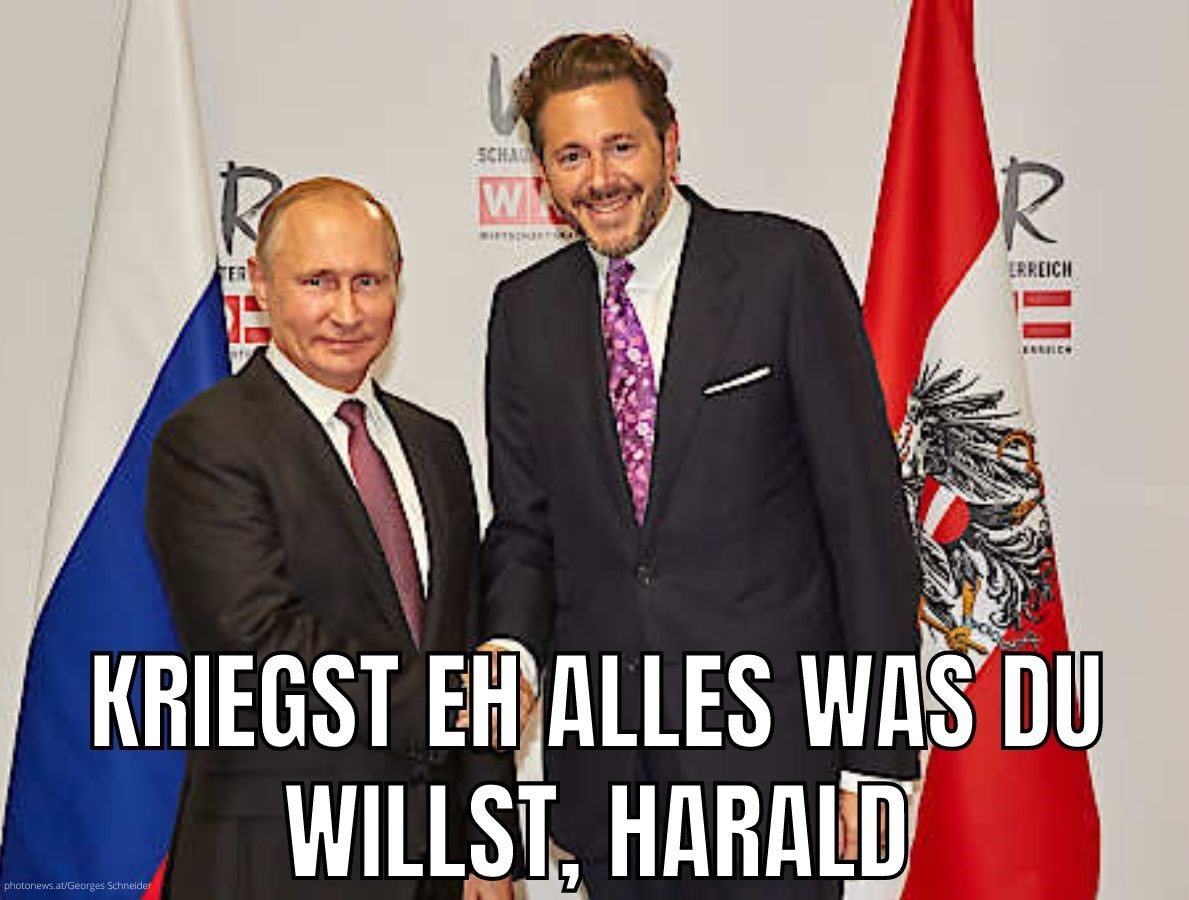 Die <a href="/WKOe/">Wirtschaftskammer Österreich</a> wünscht sich eine "Verschiebung der CO2-Steuer"

Wir wünschten, die WKO hätte niemals auf eine "enge Partnerschaft mit Russland" gesetzt

😘😘😘 A long lovestory short 👇