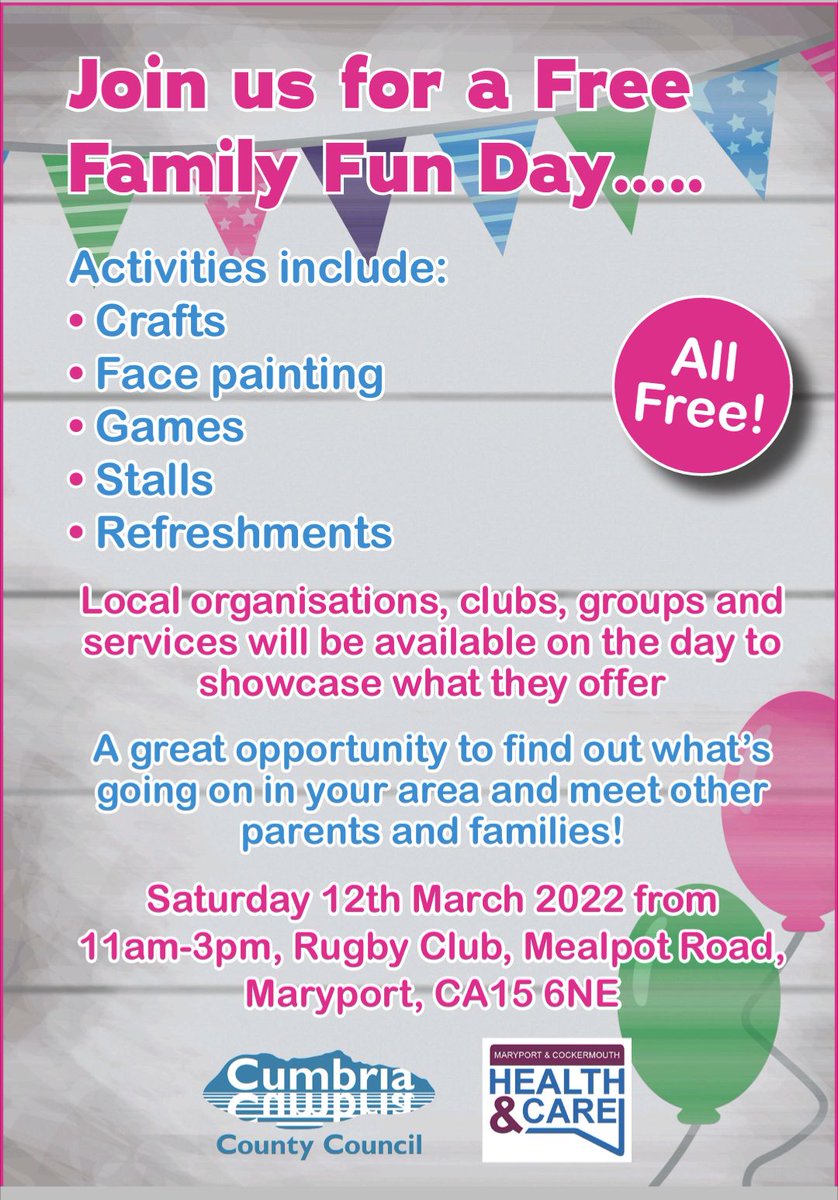 Family fun day this #weekend for all!
#fun #maryportmatters