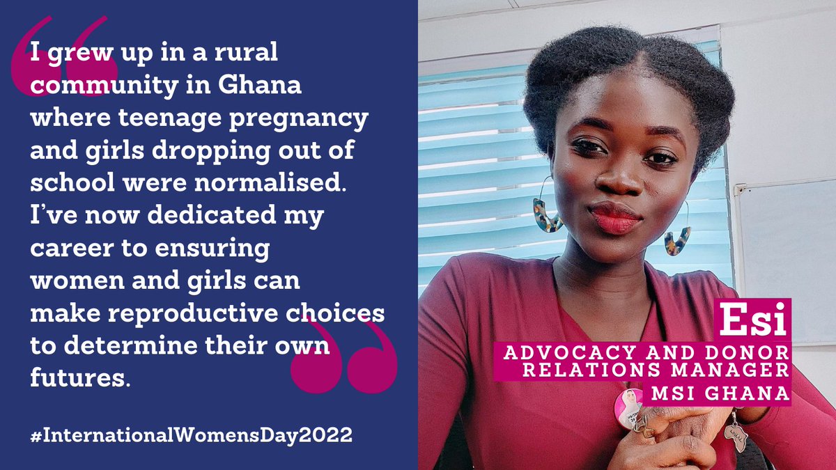 MSIchoices's tweet photo. Ahead of #InternationalWomensDay, we're celebrating the role that reproductive choice plays in gender equality.

@EsiAsare shares how by supporting girls to stay in school and enabling women to lead, the path to a gender-equal world begins with choice:

https://t.co/oXCNQapr6w https://t.co/CAj9xlEuBF