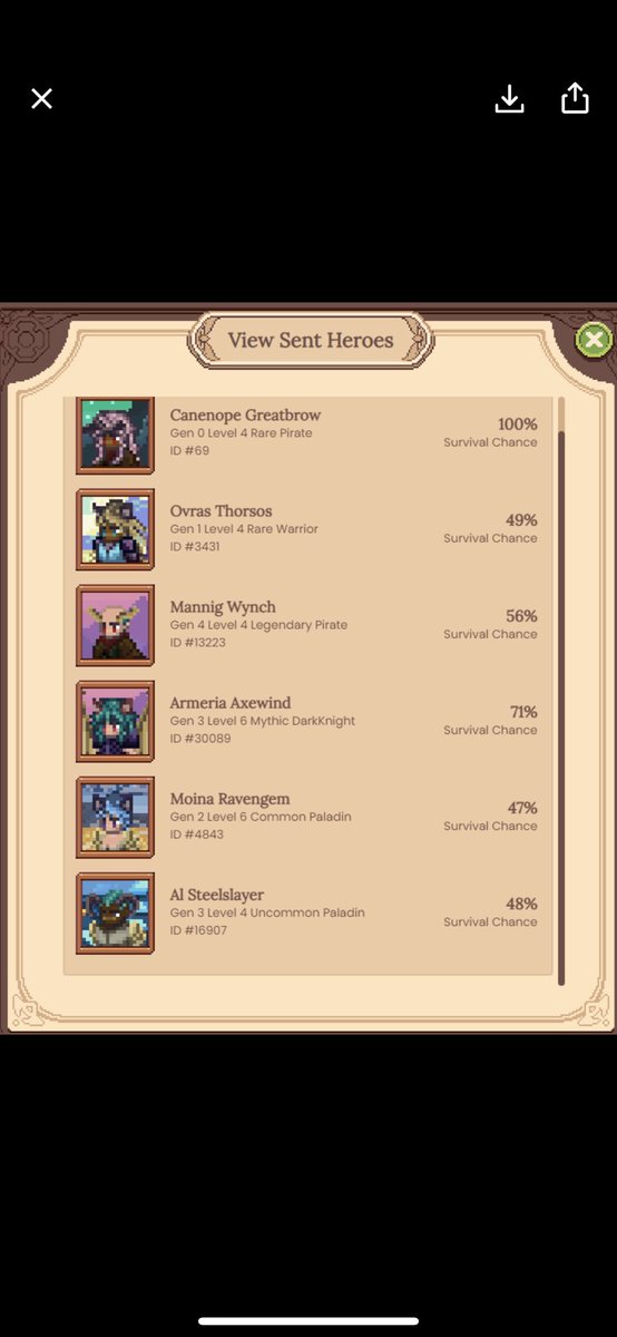 effectivated's tweet image. #PerilousJourney @DefiKingdoms 1 out of 2 squads.