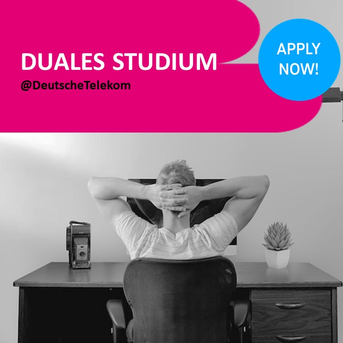 TelekomKarriere's tweet photo. Abi schon bald in der Tasche und was jetzt? 🤔 Bist du bereit für das duale Studium bei der Deutschen Telekom? Bei uns kannst du in zukunftssichere Jobs starten. Mehr Informationen findest du hier 👉https://t.co/b85n3bKtU9 https://t.co/BysWyLdIye