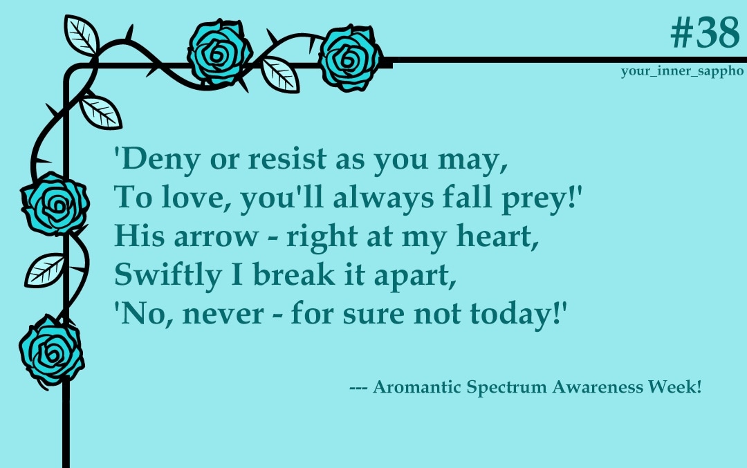Cupid, you have no power here! #lesmerick #limerick #aromantic #lgbtqia