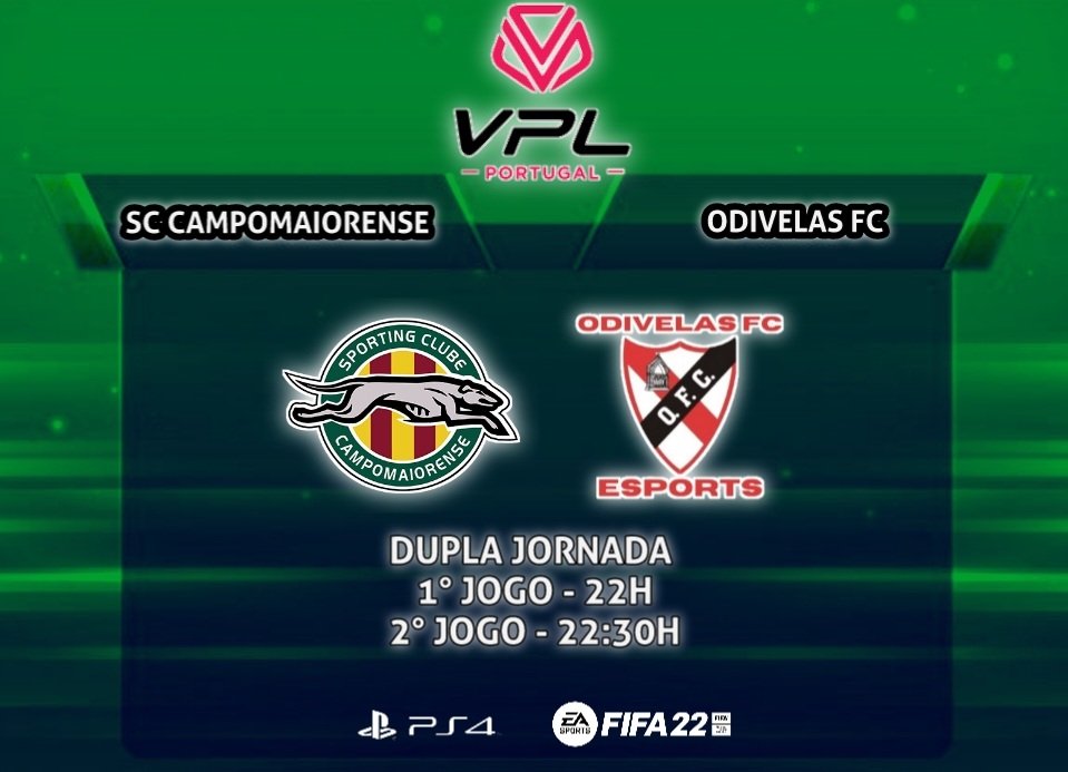 SCampomaiorense's tweet photo. É já está quatra-feira dia 9 , os nossos galgos vão começar está caminhada da Liga VPL frente ao Odivelas FC
Dupla jornada:
1- Jogo - 22h
2- Jogo - 22:30h
#SCCeSports
#SOMOSGALGOS https://t.co/GssRjtMhl0