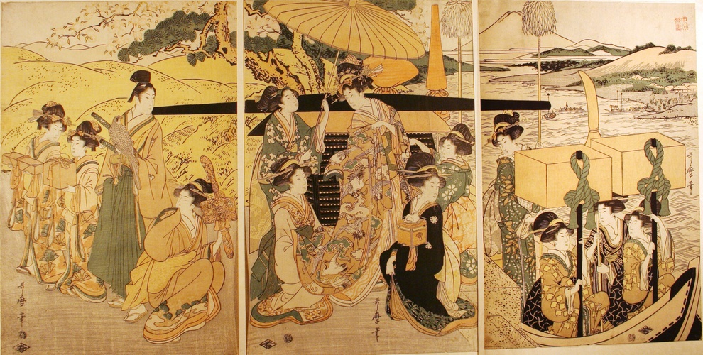 aic_asianart's tweet photo. Kitagawa Utamaro, At the Ferry Boat Landing, 1799 https://t.co/4XiJlLAUEx #artinstituteofchicago #asianart https://t.co/fAOhnoe28S