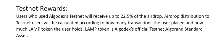 TheAlgountant's tweet photo. @AlgodexOfficial 😂 Way to go with the transparency this whole time 😂 limiting airdrop to only $LAMP? Seems more like distributing &amp; favouring airdrop to insiders. It sounds a bit harse, but that's how it looks from the outside. Testnet users I would guess played around with multiple pairs... https://t.co/m3deYhUutd
