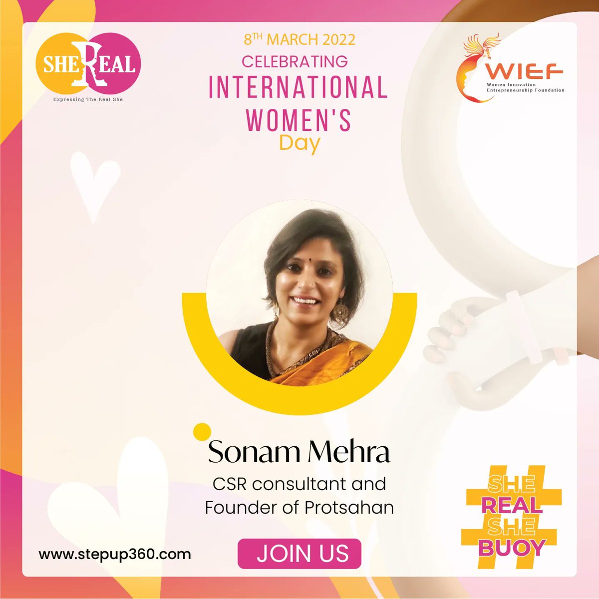 So, here we announce our Eminent Speakers for 8th &amp; 9th march on International Women's Day Program  #sherealshebuoy.
<a href="/WomenWief/">Women Innovation Entrepreneurship Foundation-WIEF</a>

To hear them tune into: (8th &amp; 9th march)
Live FB:- facebook.com/sherealthereal…
Live Youtube:- youtube.com/channel/UCkTJA…

#shereal #womenstandstrong