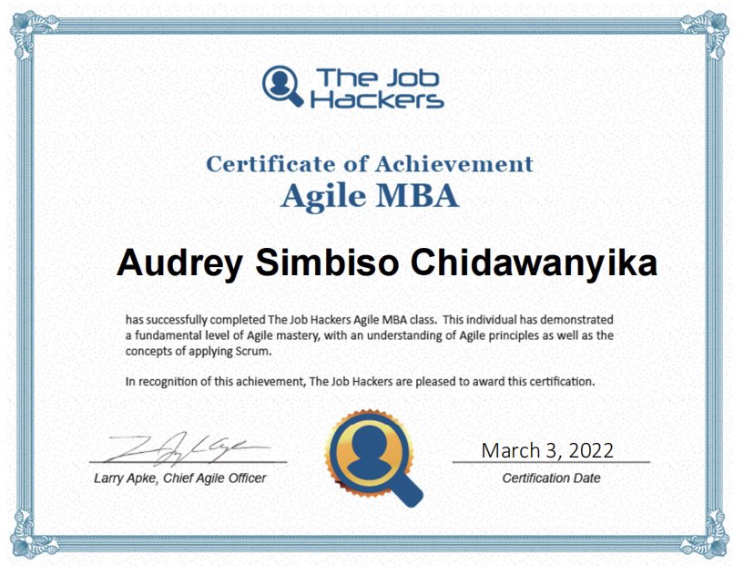 audreysimbiso's tweet photo. When you are a Disruptive Innovator, you really need to live up to the name. You have to be up to date with global trends and future trends. The Future of Work. I love giving myself the challenge. I am so proud of this woman I am becoming! Another one in the bag! https://t.co/BWp0Q9gNGb