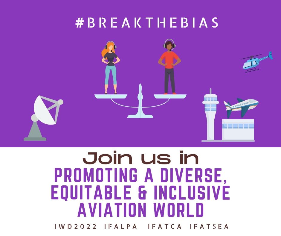 CNSOG's tweet photo. #aviation professional staff organizations for #Pilots, #ATCOs &amp; #ATSEPs have come together to promote a diverse, equitable and inclusive aviation world by embracing the International Women’s Day theme: #BreakTheBias
@IFATSEA @AAI_Official @MoCA_GoI @DGCAIndia @IFALPA @ifatca https://t.co/QX3RfW1XpO