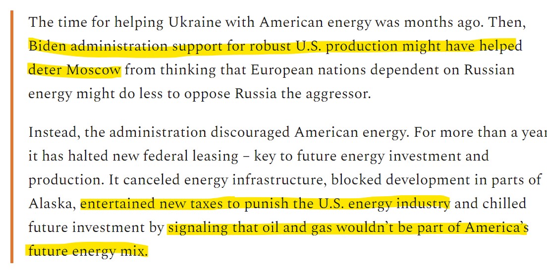 Judd Legum (@juddlegum) on Twitter photo 1. <a href="/APIenergy/">American Petroleum Institute</a>, the lobbying arm of the oil and gas industry, has ratcheted up its attacks on Biden, suggesting Biden was responsible for Putin's attack on Ukraine because Biden SUGGESTED raising taxes on BIG OIL and TALKED ABOUT a clean energy future
popular.info/p/the-audacity… 1. <a href="/APIenergy/">American Petroleum Institute</a>, the lobbying arm of the oil and gas industry, has ratcheted up its attacks on Biden, suggesting Biden was responsible for Putin's attack on Ukraine because Biden SUGGESTED raising taxes on BIG OIL and TALKED ABOUT a clean energy future
popular.info/p/the-audacity…